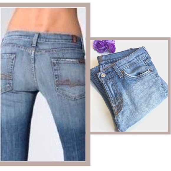 7FAM Kimmie Bootcut Distressed Light Wash Jeans 28 - Picture 8 of 8